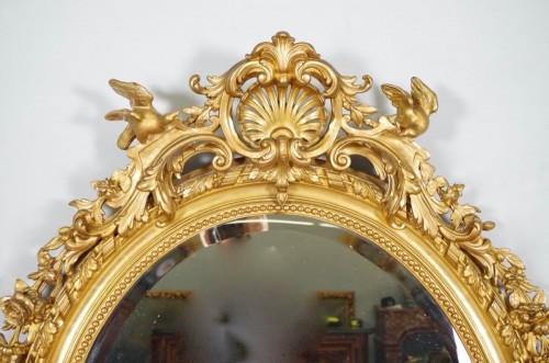 Mirrors, Trumeau  - Napoleon III gilded mirror