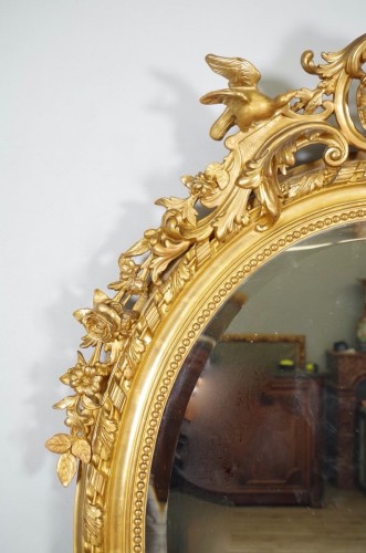Miroir doré Napoléon III - Antiquités Saint Jean