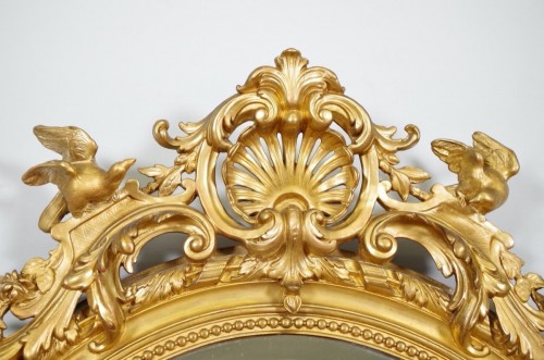 XIXe siècle - Miroir doré Napoléon III