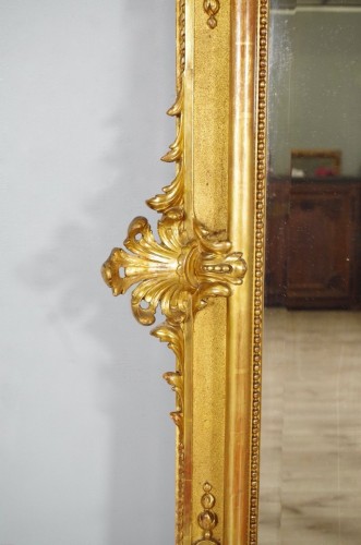 Napoléon III - Important miroir en bois et stuc doré vers 1880