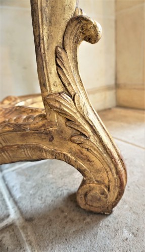 Antiquités - Louis XV Gilded wood console