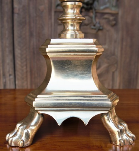 Luminaires Bougeoirs et Chandeliers - Paire de pique-cierges époque Louis XIII