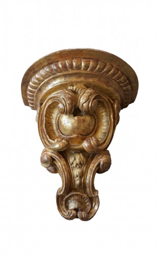 Console d'applique en bois doré époque Louis XV
