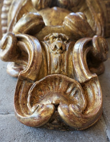 XVIIIe siècle - Console d'applique en bois doré époque Louis XV