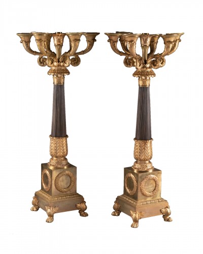 Paire de candélabres époque Empire