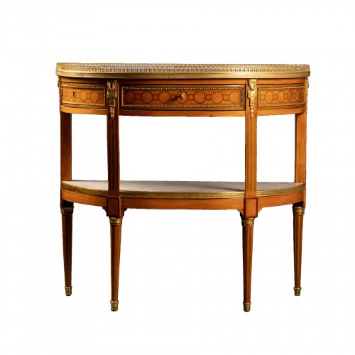 Console demi-lune Louis XVI