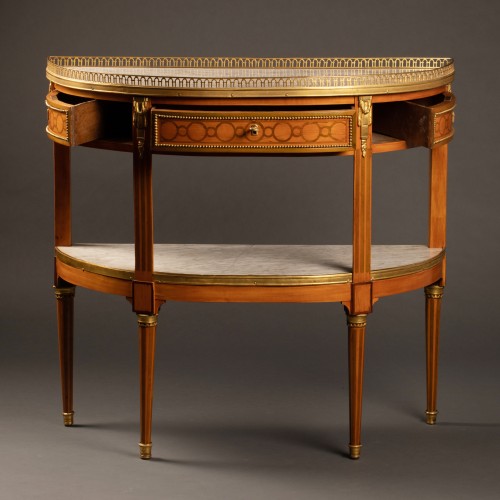 Console demi-lune Louis XVI - Mobilier Style Louis XVI