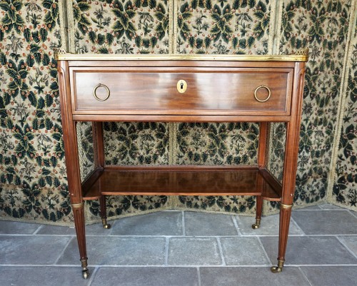 Table console en acajou Epoque Louis XVI - Mobilier Style Louis XVI