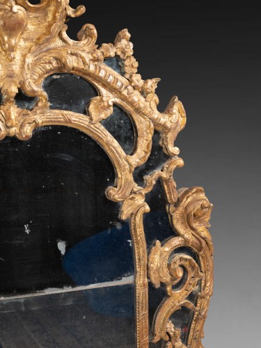 Miroirs, Trumeaux  - Miroir à parecloses d'époque Régence