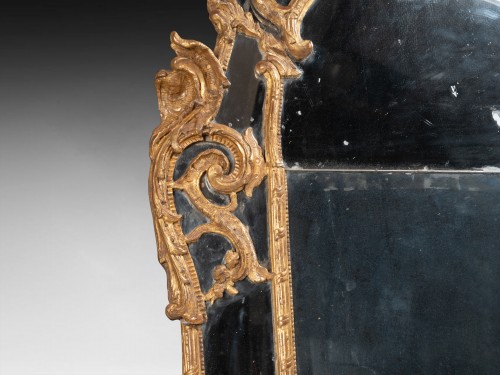 French 18th century mirror with parecloses - French Regence