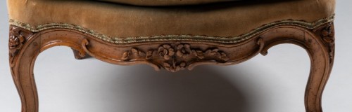 Antiquités - Fauteuil "coin de feu" estampillé C L. BURGAT