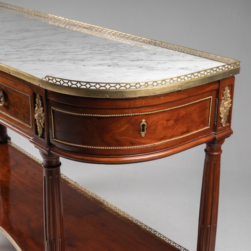 Mobilier Console - Console desserte en acajou d'époque Louis XVI