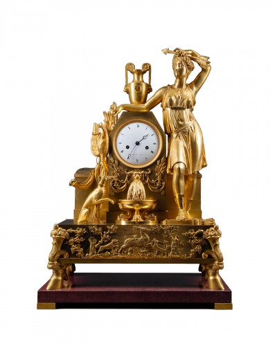 Empire gilt bronze clock