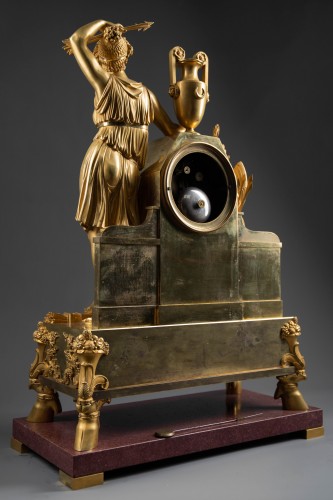 Horology  - Empire gilt bronze clock