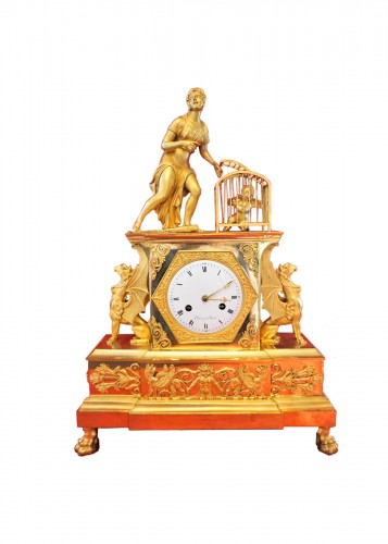 Empire gilt bronze clock