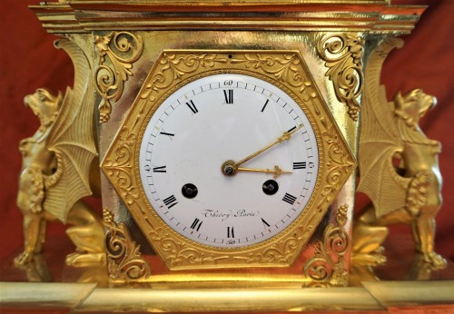 19th century - Empire gilt bronze clock