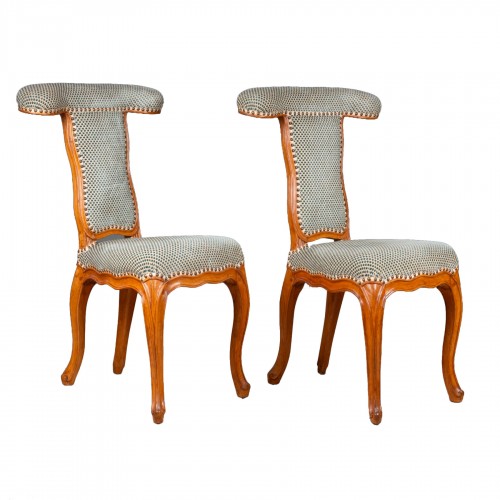 Pair of Louis XV ponteuse chairs stamped Louis Charles Carpentier