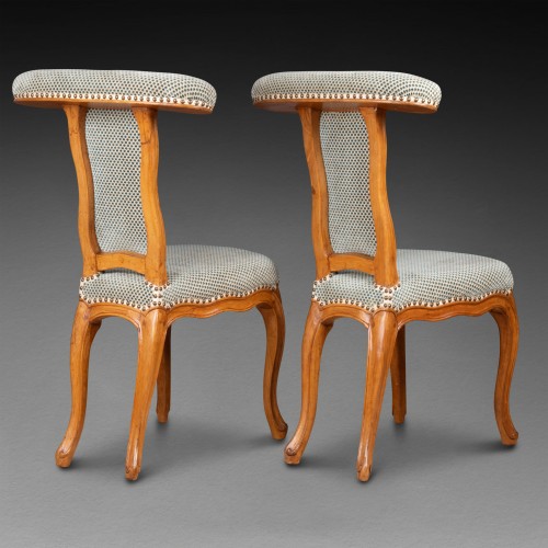 Sièges Chaise - Paire de chaises ponteuse Louis XV estampillée Louis Charles Carpentier