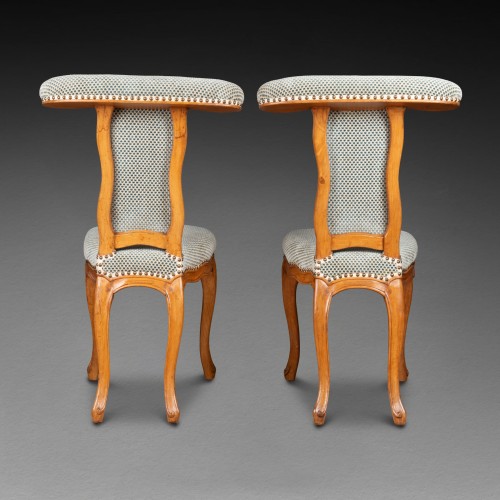 Pair of Louis XV ponteuse chairs stamped Louis Charles Carpentier - 