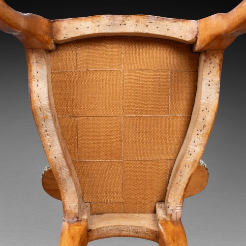 Antiquités - Paire de chaises ponteuse Louis XV estampillée Louis Charles Carpentier