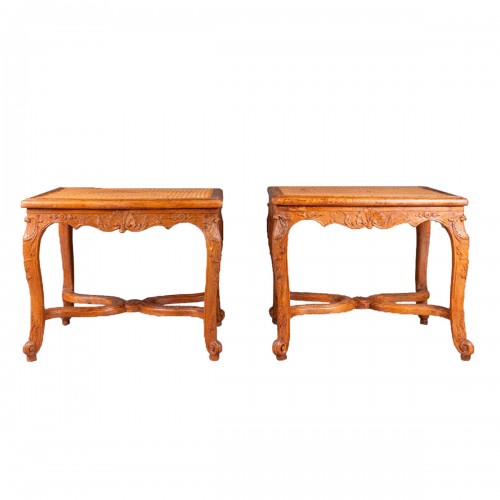 Paire de tabourets d'époque Régence