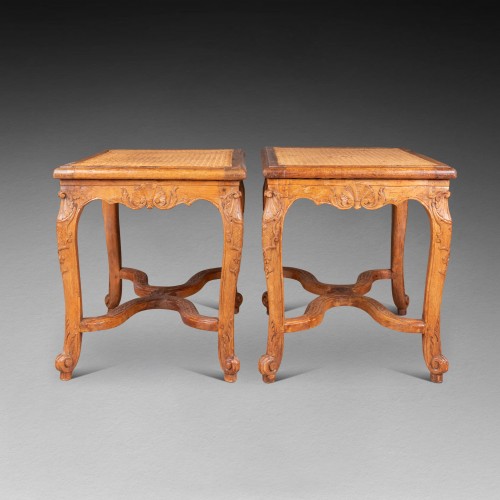 Pair of Regence period stools - 