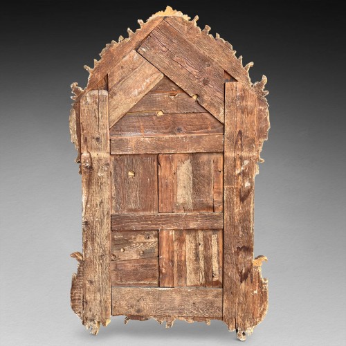 Antiquités - Miroir à parecloses en bois doré Epoque Régence