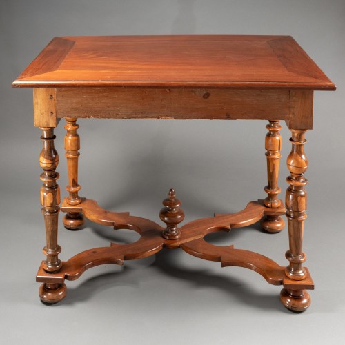 XVIIIe siècle - Table en gaïac et acajou d'époque Louis XIV