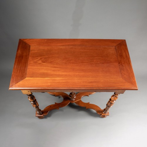 Louis XIV - Table en gaïac et acajou d'époque Louis XIV