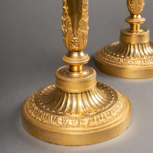 Lighting  - Pair of Louis XVI ormolu candelabra