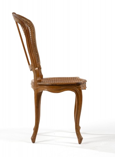 Suite de huit chaises cannées Louis XV - Christophe Havas