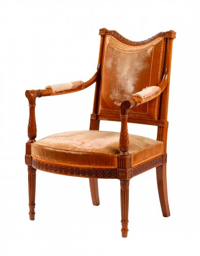 Fauteuil à coiffer en acajou époque Louis XVI