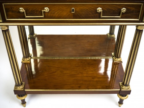 18th century - Louis XVI mahogany console with mirror back 