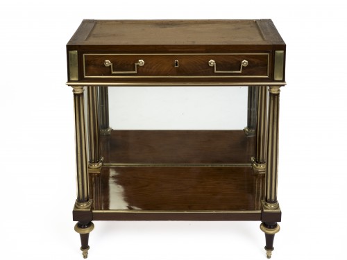 Antiquités - Louis XVI mahogany console with mirror back 