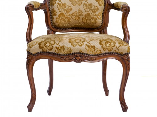 Paire de fauteuils estampillée Falconet époque Louis XV - Louis XV