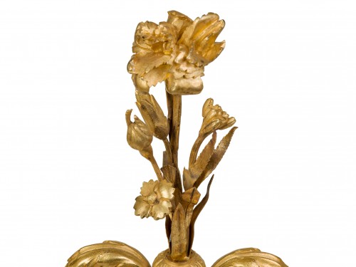 Antiquités - Pair of gilt bronze candelabra, Louis XVI period