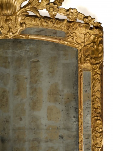 Miroirs, Trumeaux  - Miroir à parecloses  Epoque Régence