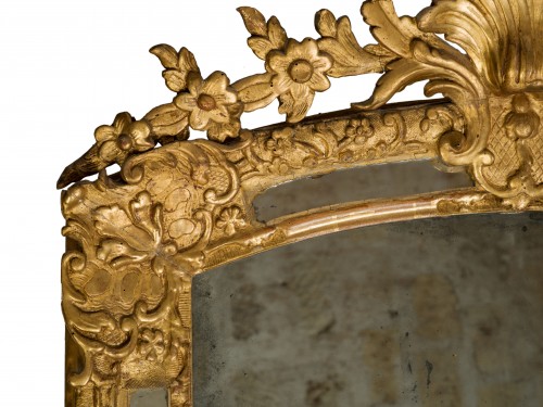 Antiquités - Miroir à parecloses  Epoque Régence