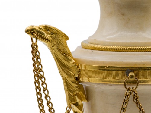 Louis XVI - Paire de cassolettes formant bougeoirs Epoque Louis XVI