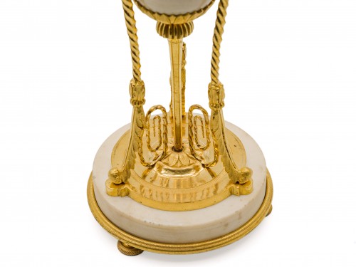 Antiquités - Paire de cassolettes formant bougeoirs Epoque Louis XVI