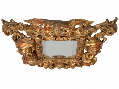 Miroir Italien en bois doré du XVIIe siècle - Louis XIV