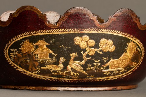 Objet de décoration Cassolettes, coupe et vase - Paire de verrières en tôle  d'époque Louis XV