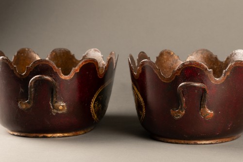 XVIIIe siècle - Paire de verrières en tôle  d'époque Louis XV