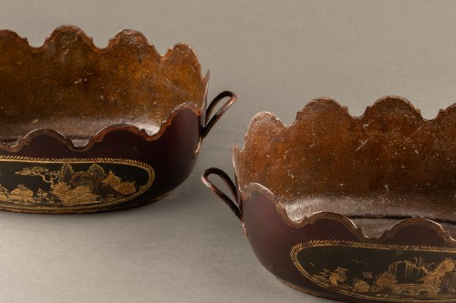 Antiquités - Paire de verrières en tôle  d'époque Louis XV