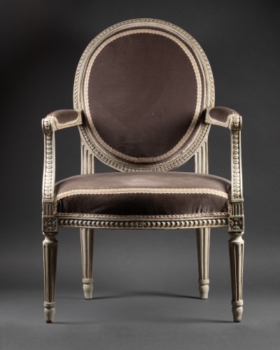 Paire de fauteuils à la Reine époque Louis XVI - Sièges Style Louis XVI