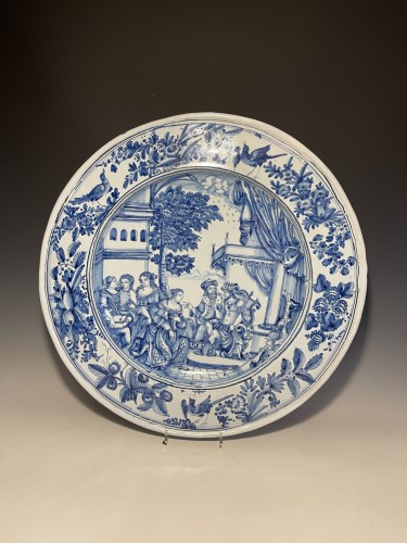 Nevers faïence dish, 17th century - Porcelain & Faience Style 