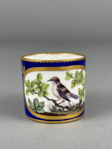 Tasse et soucoupe à décor d’oiseau, Sèvres XVIIIe siècle (1765) - CHtresor Art