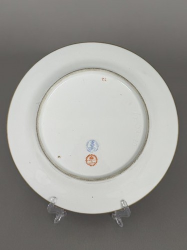 Sèvres Green-Ground Plate with Floral and Butterfly Decoration - 