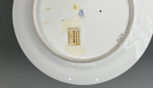 Sèvres porcelain plate from the service of the Vicomte de Chateaubriand  - Restauration - Charles X