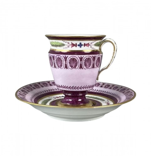 Sèvres Porphyry Ground Cup and Saucer